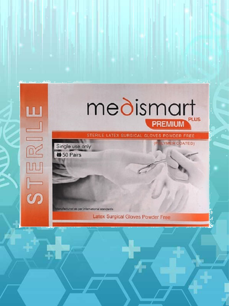 دستکش جراحی بدون پودر 7 media smart
