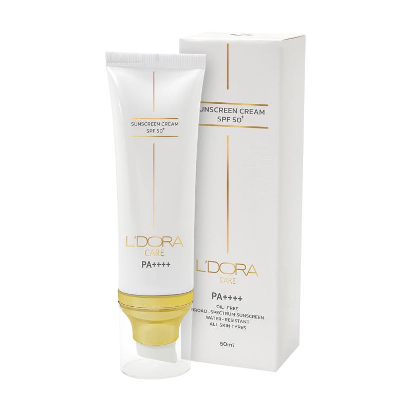 کرم ضدآفتاب +SPF50 بی رنگ مناسب انواع پوست، 80 میلی لیتر