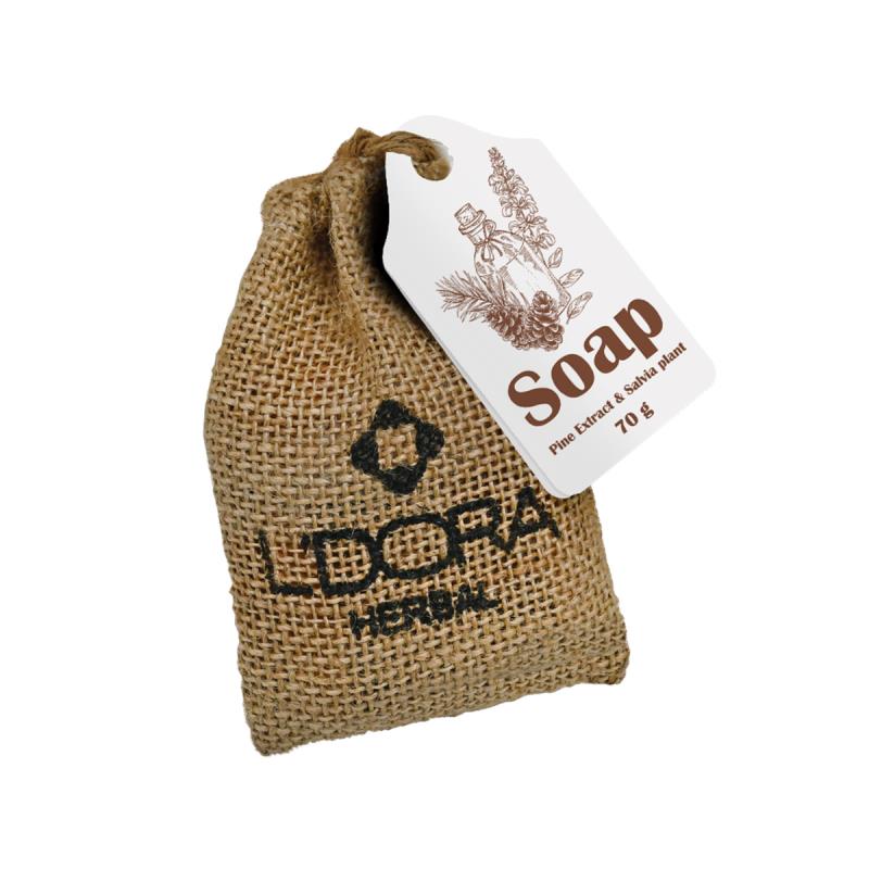 صابون گیاهی حاوی عصاره‌ کاج وگیاه مریم‌گلی 70‌گرمی